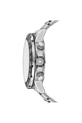 Reloj de cuarzo de acero Avignon - Plateado y negro