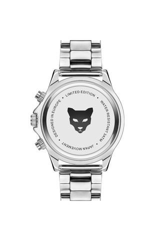 Reloj de cuarzo de acero Avignon - Plateado y negro