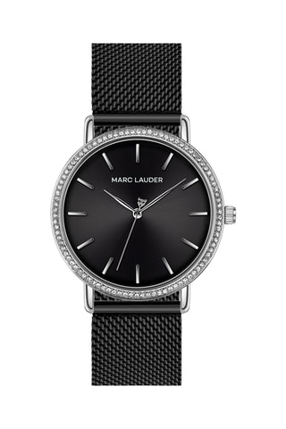Montre à quartz en acier Mariazell - Noir et argenté