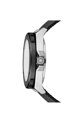 Montre à quartz en acier Cologne - Noir et argenté