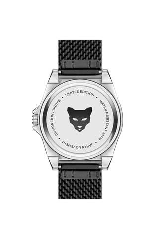 Montre à quartz en acier Cologne - Noir et argenté