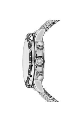 Reloj de cuarzo de acero Avignon - Plateado y negro
