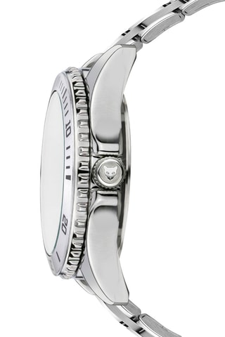 Montre à quartz en acier Istanbul - Argenté et noir