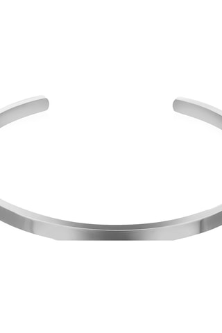 Coffret montre à quartz et jonc en acier Capsule Grey - Argenté