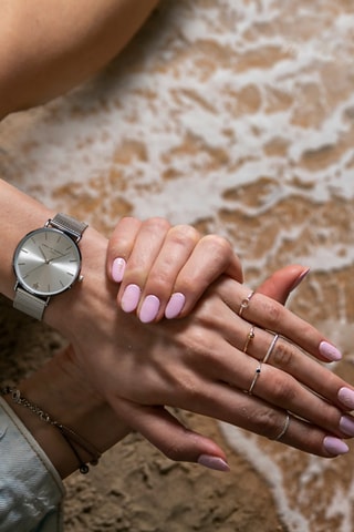 Coffret montre à quartz et bracelet en acier Pure - Argenté