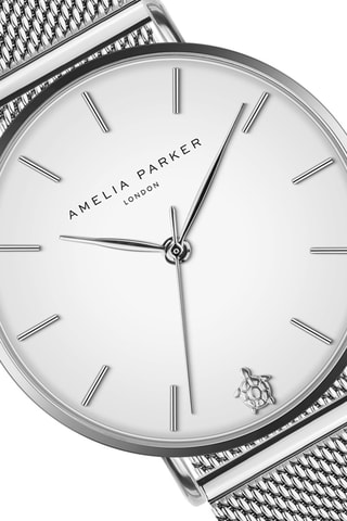 Coffret montre à quartz et bracelet en acier Pure - Argenté