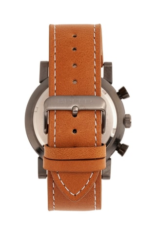 Montre à quartz en cuir Ryker - Camel et argenté