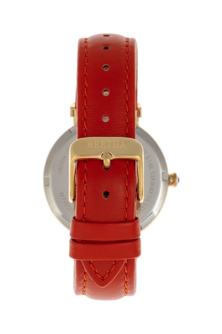 Montre à quartz en cuir et nacre