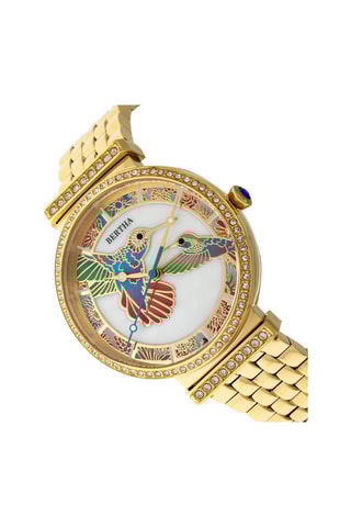Montre à quartz en acier et nacre