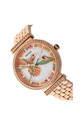 Montre à quartz en acier et nacre