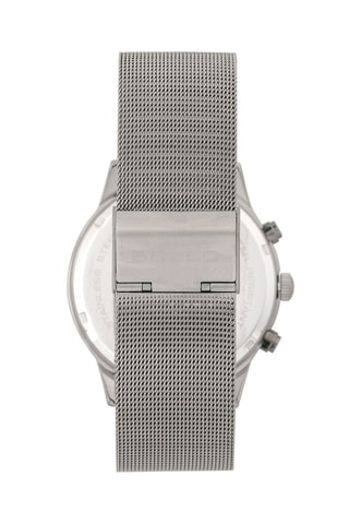 Montre à quartz en alliage Espinosa - Chronographe - Argenté et noir