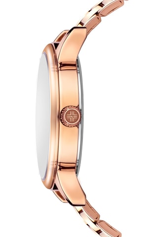 Montre à quartz en acier - Doré rose