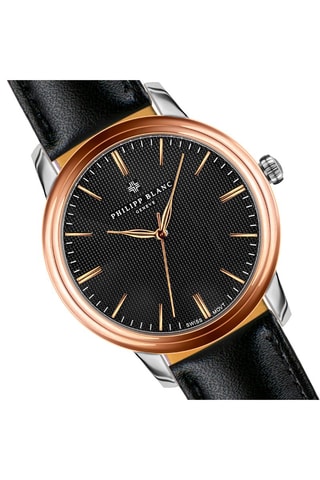 Coffret montre à quartz en cuir et bracelet en cuir