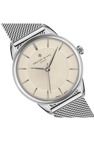 Coffret montre à quartz en acier et jonc