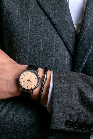 Coffret montre à quartz en cuir et bracelet en cuir