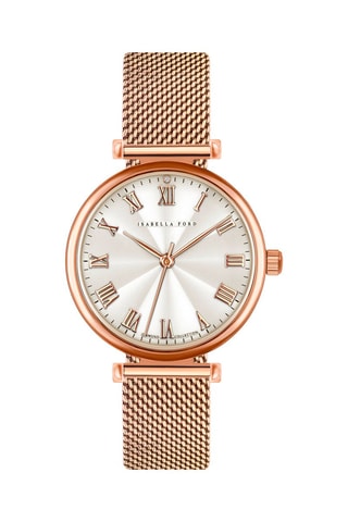 Montre à quartz en acier et diamant Victoria