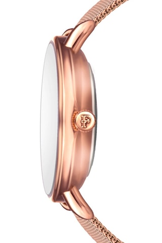 Coffret montre à quartz diamant et bracelets en acier Ophelia