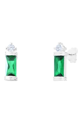 Boucles d'oreilles Argent et émeraude