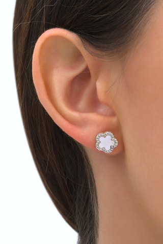 Puces Argent et zircons