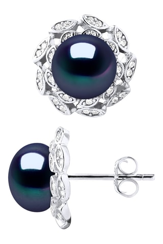 Puces Argent et perles de culture