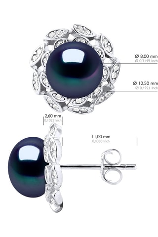 Puces Argent et perles de culture