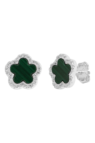 Puces Argent et malachites