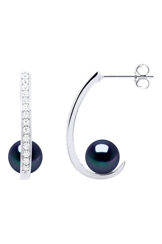 Boucles d'oreilles Argent, cristaux et perles de culture