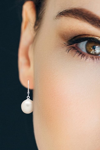 Boucles d'oreilles - Or blanc et perles de culture d'eau douce