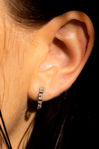 Créoles Linéa Or jaune et diamants