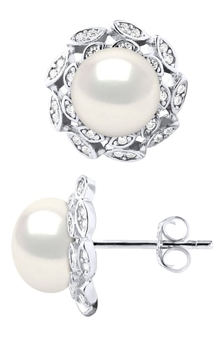 Puces Argent et perles de culture