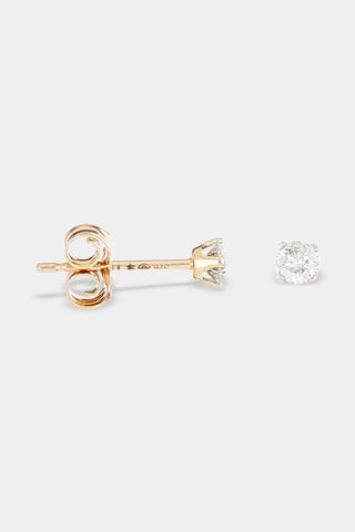 Puces Single Diamond Or jaune et diamants