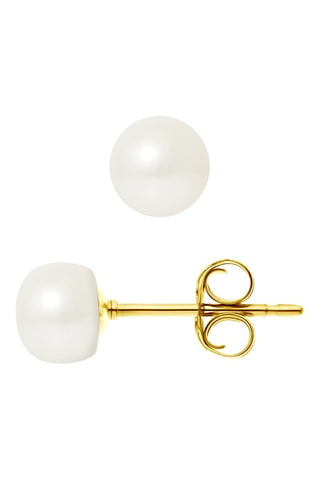 Puces - Or jaune et perles de culture d'eau douce