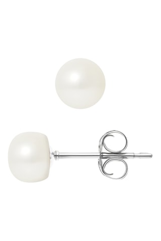 Puces - Or blanc et perles de culture d'eau douce