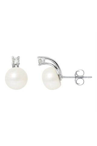 Puces - Argent, perles de culture d'eau douce et cristal véritable