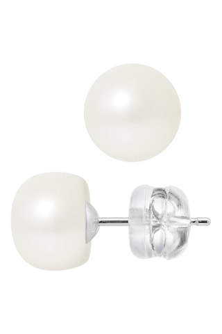 Puces - Or blanc et perles de culture d'eau douce