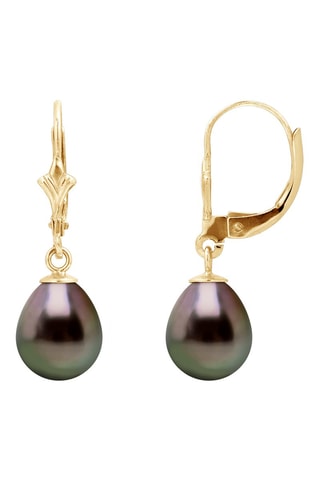 Boucles d'oreilles - Or jaune et perles de culture de Tahiti