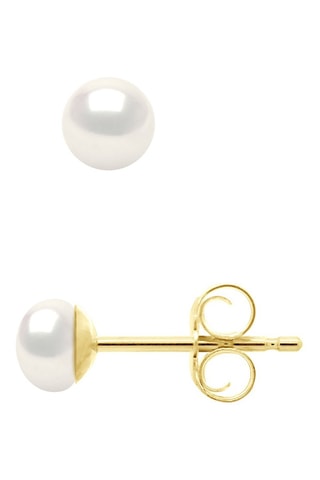 Puces - Argent plaqué or jaune et perles d'eau douce