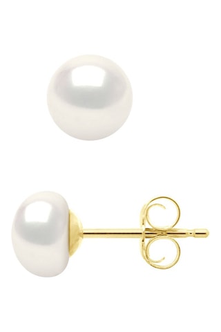 Puces - Argent plaqué or jaune et perles d'eau douce