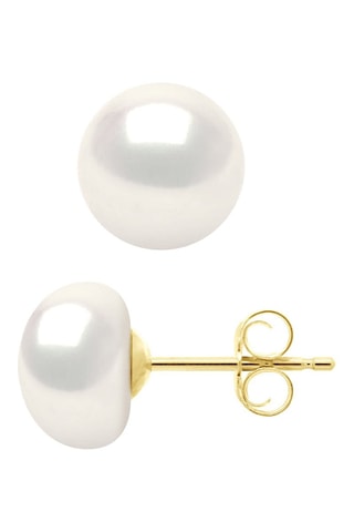 Puces - Argent plaqué or jaune et perles d'eau douce