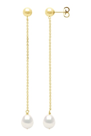 Boucles d'oreilles - Argent plaqué or jaune et perles d'eau douce