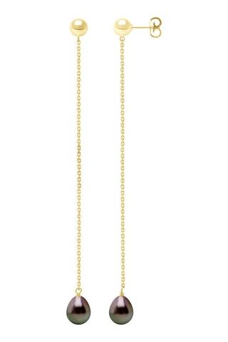 Boucles d'oreilles - Argent plaqué or jaune et perles d'eau douce