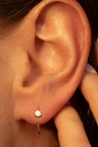 Boucles d'oreilles Arc brillant Or jaune