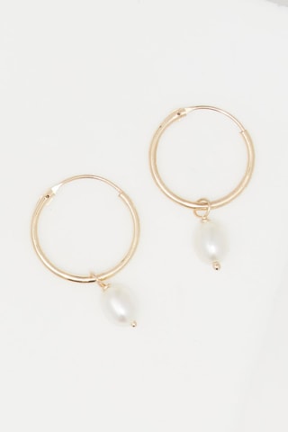Créoles Gama Perle Or jaune et perles d'eau douce