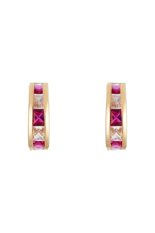 Boucles d'oreilles Redarc Or jaune et rubis