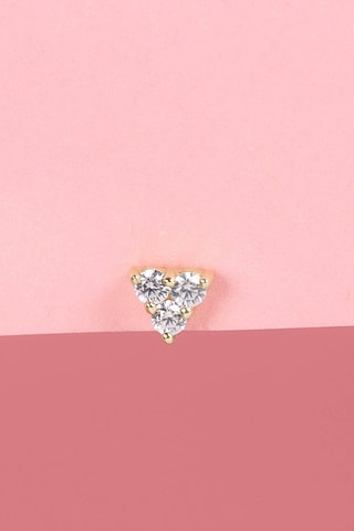 Puce de cartilage Trio brillant Or jaune