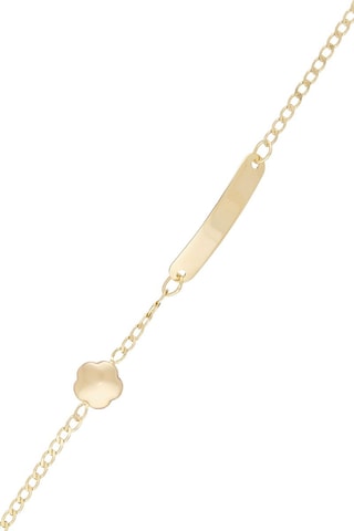 Bracelet gourmette Barre dorée Or jaune
