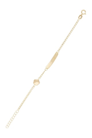 Bracelet gourmette Barre dorée Or jaune