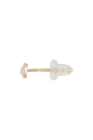 Puces Round Stud Or jaune et diamants