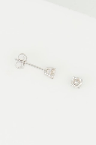 Puces Cristina Or blanc et diamants
