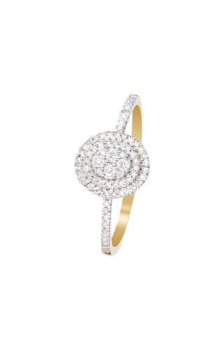Solitaire Beauty queen   Or jaune et diamants